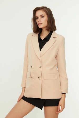 Button Detailed Blazer Jacket