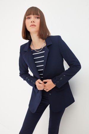 Buttoned Blazer Jacket