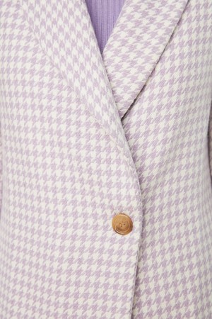 Lilac Button Blazer Jacket