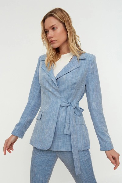 Tie Blazer Jacket