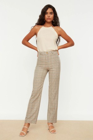 Beige High Waist Pant